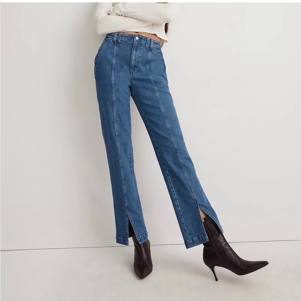 Madewell perfect vintage straight front seam split hem 31